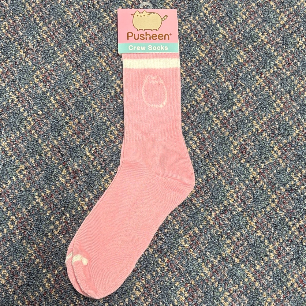 New Pusheen Light Pink Crew Socks